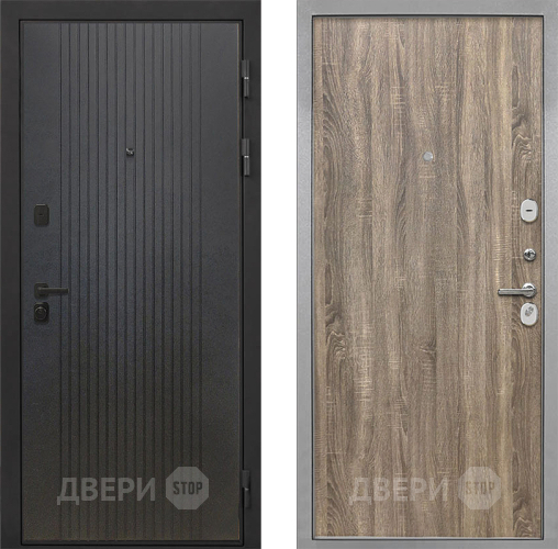 Входная металлическая Дверь Интекрон (INTECRON) Профит Black ФЛ-295 Гладкая Дуб турин в Зеленоград