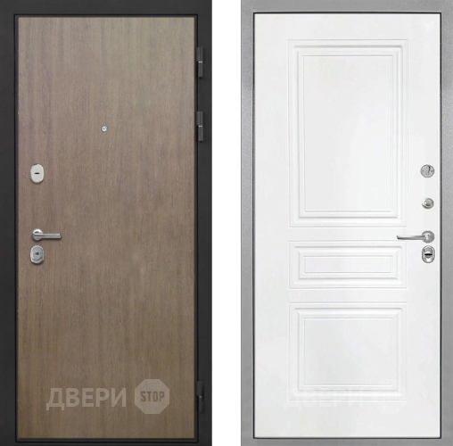 Дверь Интекрон (INTECRON) Гектор Венге Коричневый ФЛ-243 Белый матовый в Зеленоград