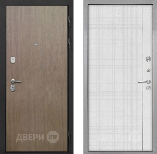 Входная металлическая Дверь Интекрон (INTECRON) Гектор Венге Коричневый В-07 с молдингом Лофт белый в Зеленоград