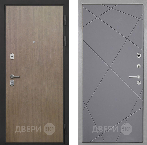 Входная металлическая Дверь Интекрон (INTECRON) Гектор Венге Коричневый Лучи-М Графит софт в Зеленоград