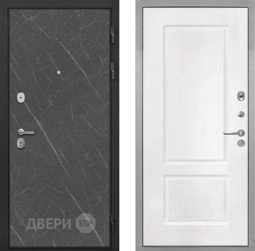 Входная металлическая Дверь Интекрон (INTECRON) Гектор Гранит Лава Оникс КВ-2 Белый матовый в Зеленоград