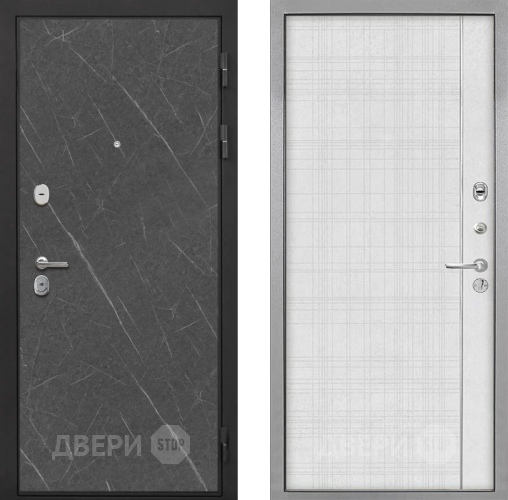 Входная металлическая Дверь Интекрон (INTECRON) Гектор Гранит Лава Оникс В-07 с молдингом Лофт белый в Зеленоград
