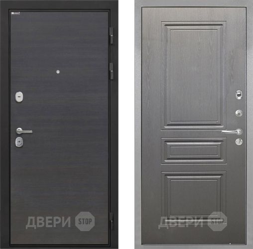 Входная металлическая Дверь Интекрон (INTECRON) Гектор Эковенге ФЛ-243 Графит вуд дуб в Зеленоград