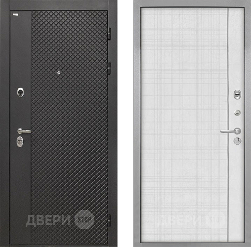 Входная металлическая Дверь Интекрон (INTECRON) Олимпия Black 4К В-07 с молдингом Лофт белый в Зеленоград