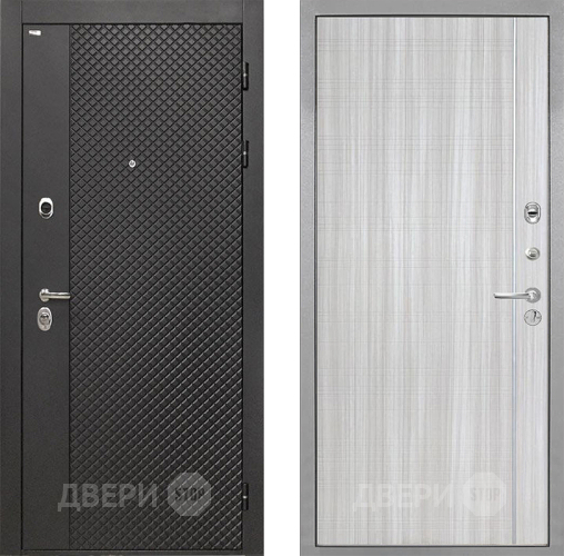Входная металлическая Дверь Интекрон (INTECRON) Олимпия Black 4К В-07 с молдингом Сандал белый в Зеленоград