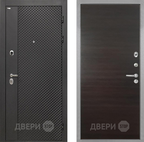 Входная металлическая Дверь Интекрон (INTECRON) Олимпия Black 4К Гладкая Эковенге поперечный в Зеленоград