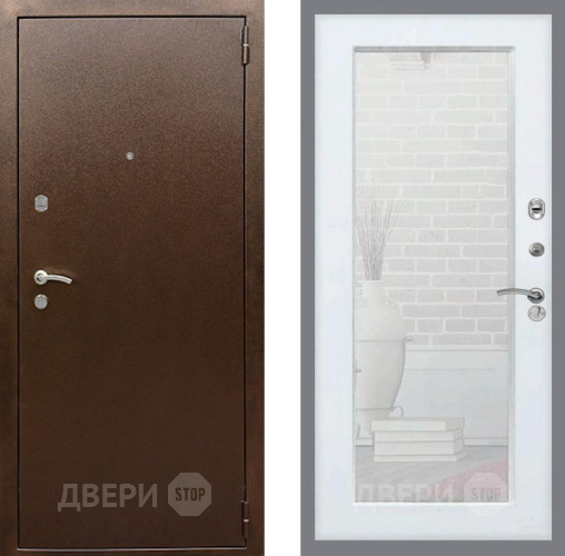 Дверь Рекс (REX) 1А Медный Антик Зеркало Пастораль Силк Сноу в Зеленоград