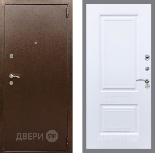 Дверь Рекс (REX) 1А Медный Антик Смальта Силк Сноу в Зеленоград