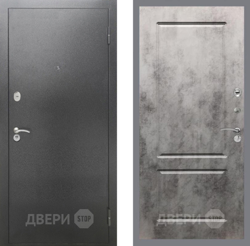 Дверь Рекс (REX) 2А Серебро Антик FL-117 Бетон темный в Зеленоград