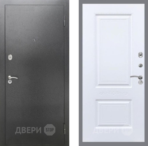 Дверь Рекс (REX) 2А Серебро Антик Смальта Силк Сноу в Зеленоград