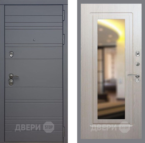 Дверь Рекс (REX) 14 силк титан FLZ-120 Беленый дуб в Зеленоград