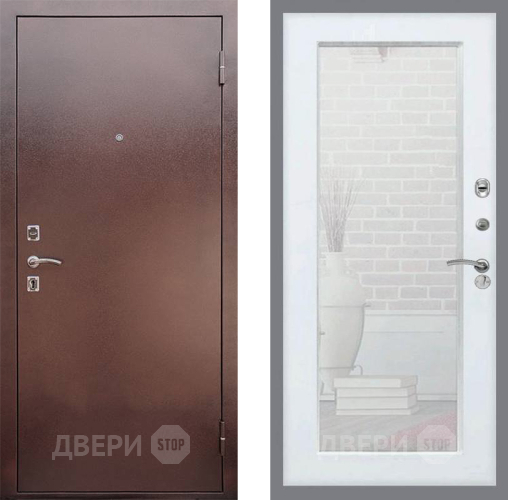 Входная металлическая Дверь Рекс (REX) 1 Зеркало Пастораль Белый ясень в Зеленоград