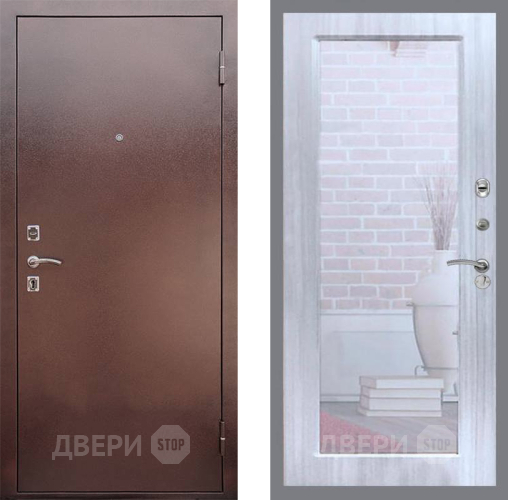 Входная металлическая Дверь Рекс (REX) 1 Зеркало Пастораль Сандал белый в Зеленоград