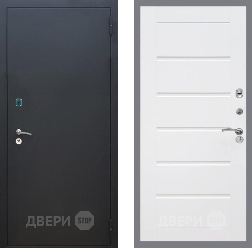 Входная металлическая Дверь Рекс (REX) 1A Черный Муар Сити Белый ясень в Зеленоград