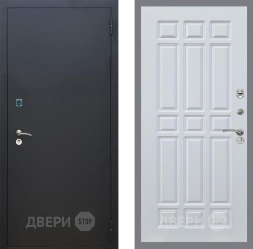 Дверь Рекс (REX) 1A Черный Муар FL-33 Белый ясень в Зеленоград