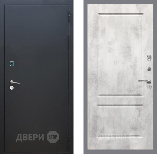 Дверь Рекс (REX) 1A Черный Муар FL-117 Бетон светлый в Зеленоград