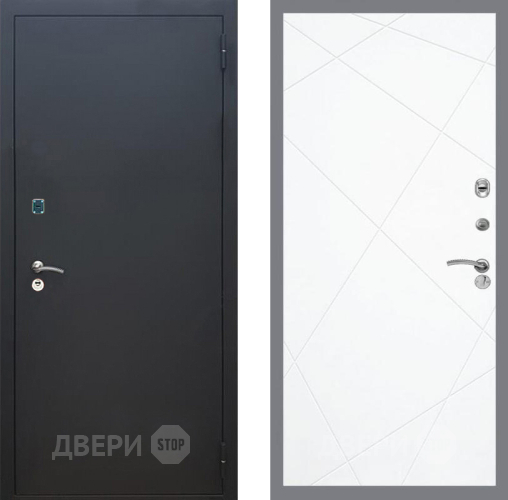 Входная металлическая Дверь Рекс (REX) 1A Черный Муар FL-291 Силк Сноу в Зеленоград