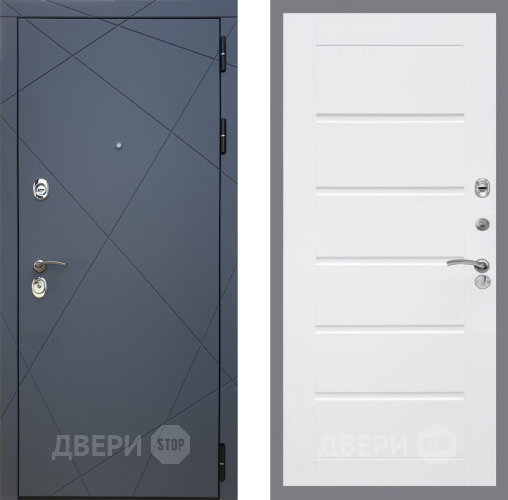 Входная металлическая Дверь Рекс (REX) 13 Силк Титан Сити Белый ясень в Зеленоград