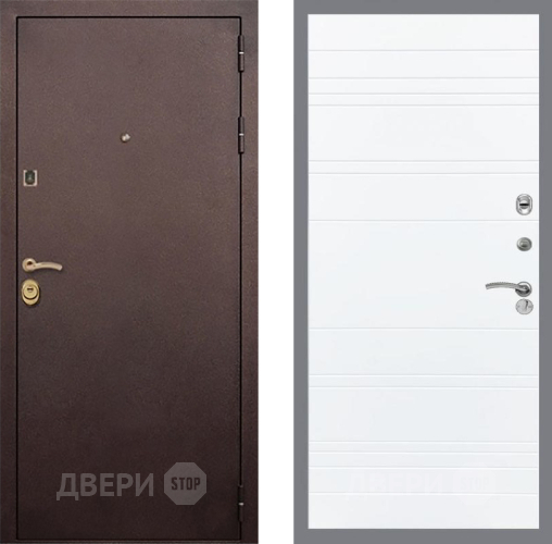 Входная металлическая Дверь Рекс (REX) Лайт 3К Line Силк Сноу в Зеленоград
