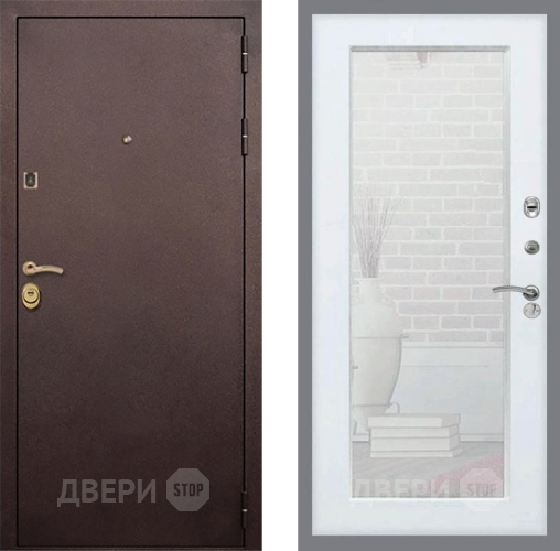 Дверь Рекс (REX) Лайт 3К Зеркало Пастораль Белый ясень в Зеленоград