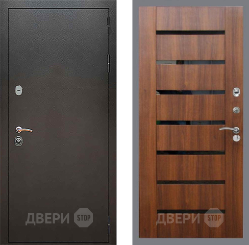 Дверь Рекс (REX) 5 Серебро Антик СБ-14 стекло черное Орех бренди в Зеленоград