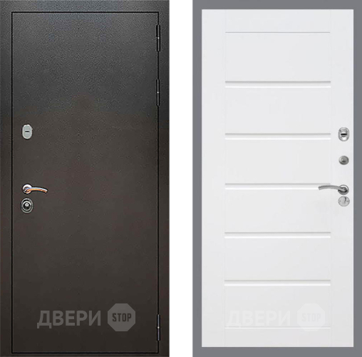 Входная металлическая Дверь Рекс (REX) 5 Серебро Антик Сити Белый ясень в Зеленоград