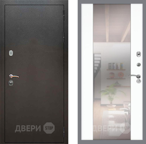 Дверь Рекс (REX) 5 Серебро Антик СБ-16 Зеркало Силк Сноу в Зеленоград