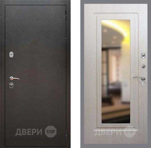 Дверь Рекс (REX) 5 Серебро Антик FLZ-120 Беленый дуб в Зеленоград