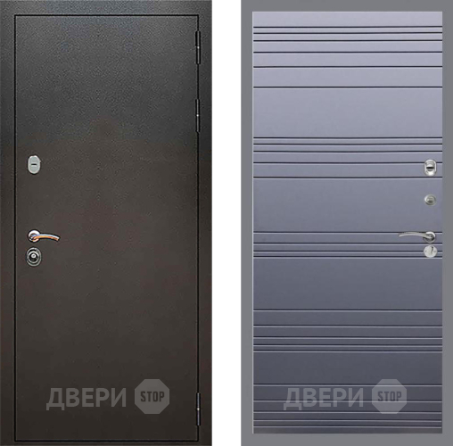 Входная металлическая Дверь Рекс (REX) 5 Серебро Антик Line Силк титан в Зеленоград