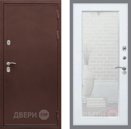 Дверь Рекс (REX) 5А Зеркало Пастораль Белый ясень в Зеленоград