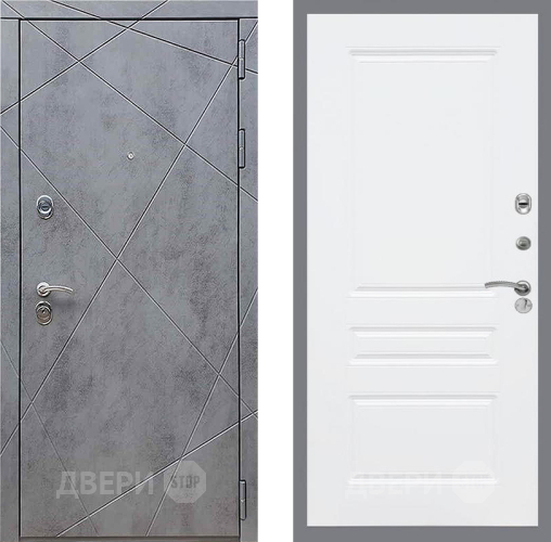Дверь Рекс (REX) 13 Бетон Темный FL-243 Силк Сноу в Зеленоград