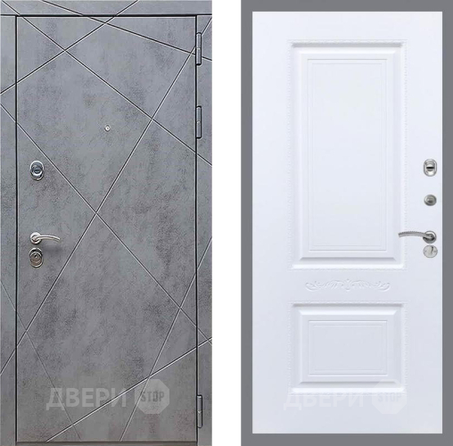Дверь Рекс (REX) 13 Бетон Темный Смальта Силк Сноу в Зеленоград