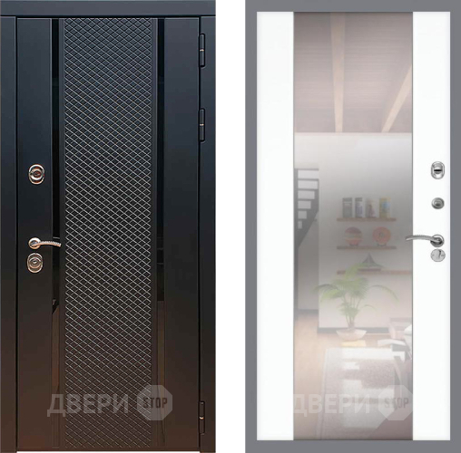 Входная металлическая Дверь Рекс (REX) 25 СБ-16 Зеркало Силк Сноу в Зеленоград