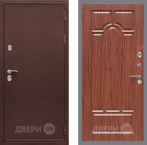 Входная металлическая Дверь Рекс (REX) 5 металл 3 мм FL-58 орех тисненый в Зеленоград