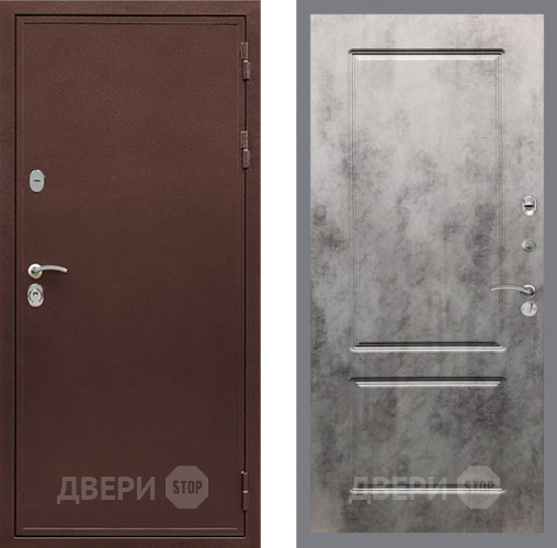 Входная металлическая Дверь Рекс (REX) 5 металл 3 мм FL-117 Бетон темный в Зеленоград