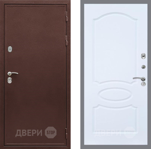 Входная металлическая Дверь Рекс (REX) 5 металл 3 мм FL-128 Силк Сноу в Зеленоград