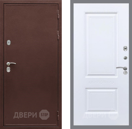 Дверь Рекс (REX) 5 металл 3 мм Смальта Силк Сноу в Зеленоград